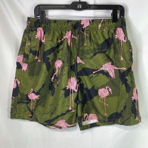 nitrous black Other - Nitrous Black geometric flamingo camo swim trunks.